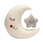 Classic Goodnight Moon and Stars Plush – Cream/Gray
