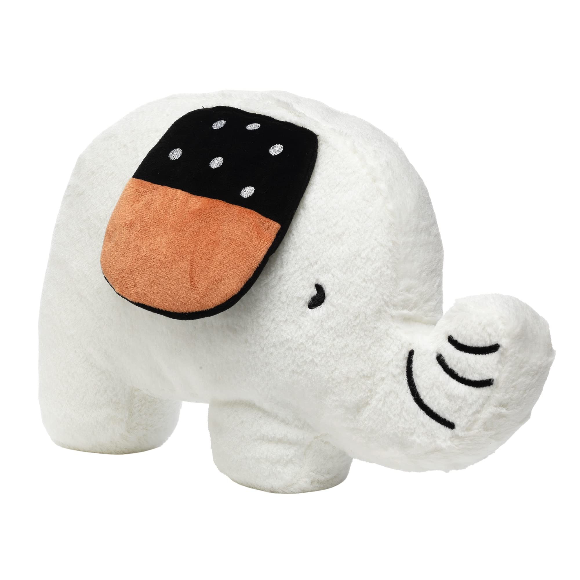 Classic Plush Toy – Jungle Elephant Plush Pillow White