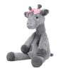 Classic plush giraffe and half grey stuffed animal