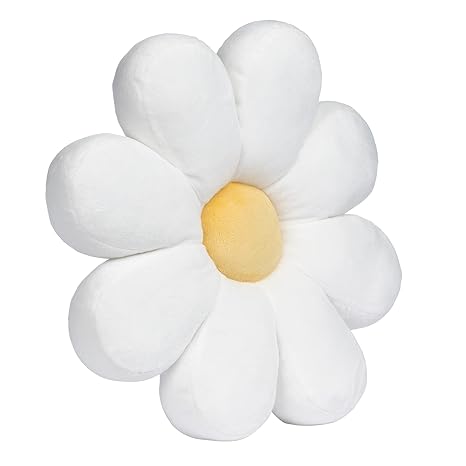 Pillow Plush Toy-Sweet White Daisy Flower Decoration