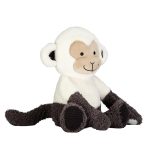 Stuffed Animal Jungle Party – White/Gray Plush Monkey